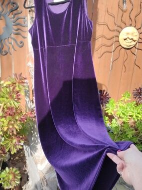 Vintage Dark Purple Sleeveless Maxi Dress